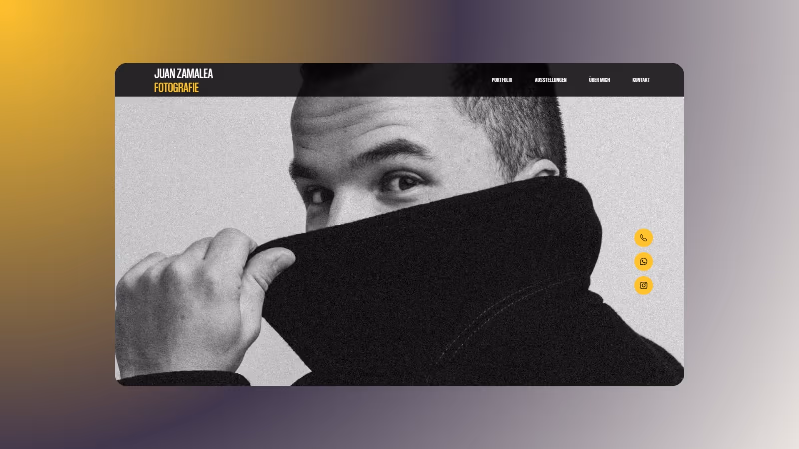 Portfolio-Website für einen Fotografen Juan Zamalea aus Paderborn. Entwickelt von Pletix. Projekt von Pletix