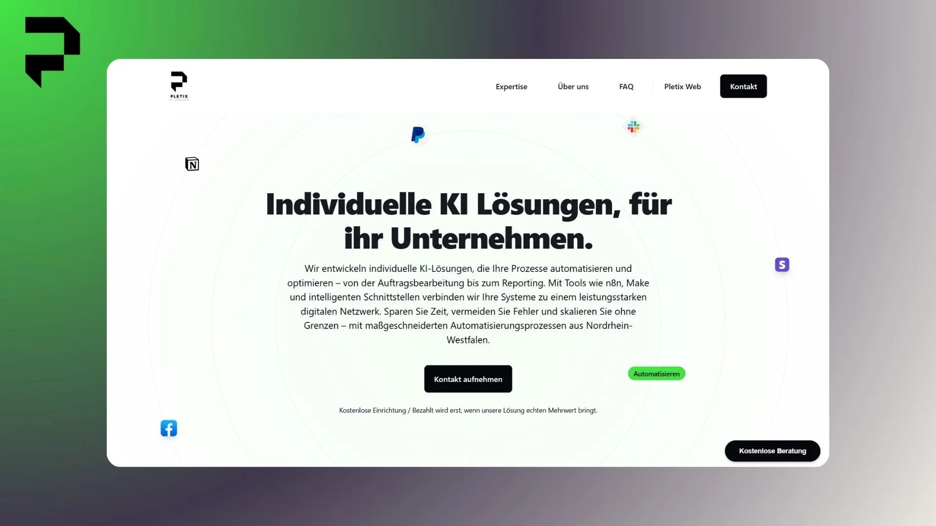 Moderne Website für eine Online-Sprachschule mit Fokus auf Deutschkurse. Entwickelt von Pletix. Projekt von Pletix